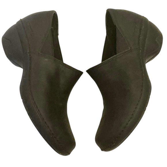 Merrell Emma Black Nubuck Leather Slip-on Clog Shoe Closed Back Size-9.5 - Picture 7 of 13